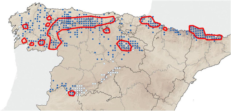 Galemys pyrenaicus distribucion distribution range Spain Espagne 500